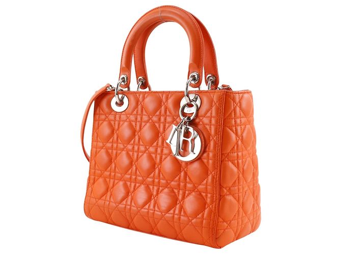 Borsa Christian Dior Lady Medium Arancione - vista 2