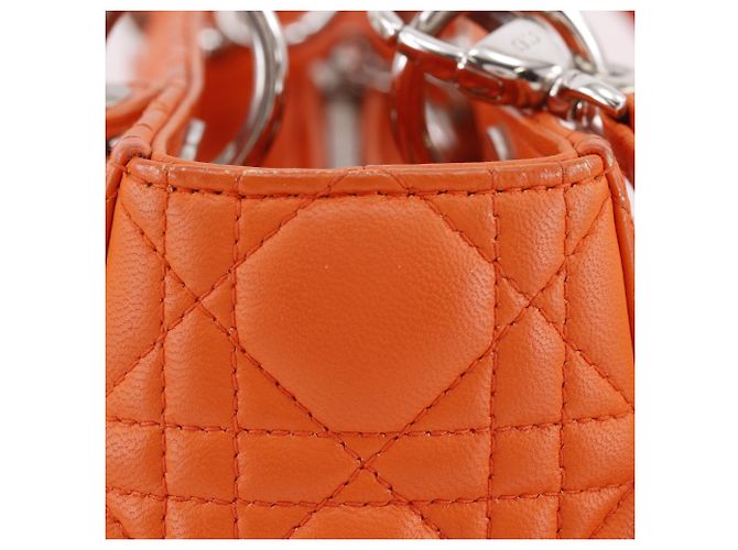 Borsa Christian Dior Lady Medium Arancione - vista 8