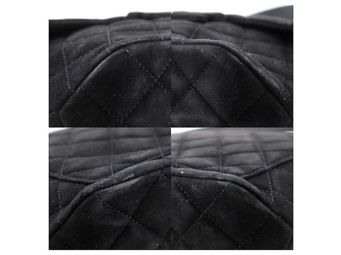 Borsa a tracolla Chanel Matelassé in camoscio nero - vista 4