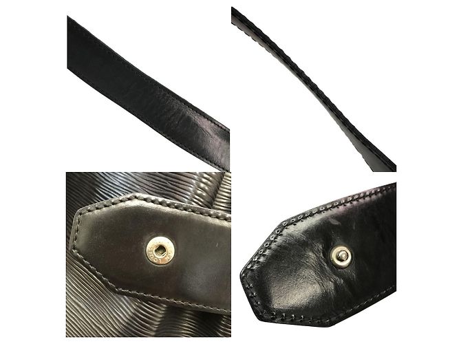 Louis Vuitton Epi Sac Depaule PM Shoulder Bag Nero - vista 9
