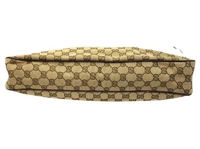 Borsa Gucci GG Canvas Beige Cachi Marrone scuro - vista 4