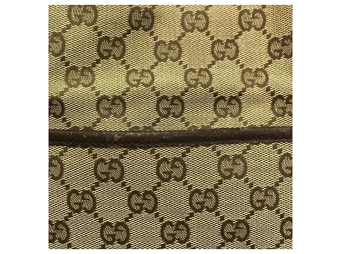 Borsa Gucci GG Canvas Beige Cachi Marrone scuro - vista 6