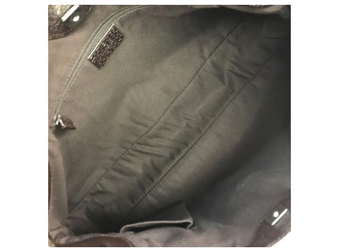 Borsa Gucci GG Canvas Beige Cachi Marrone scuro - vista 9