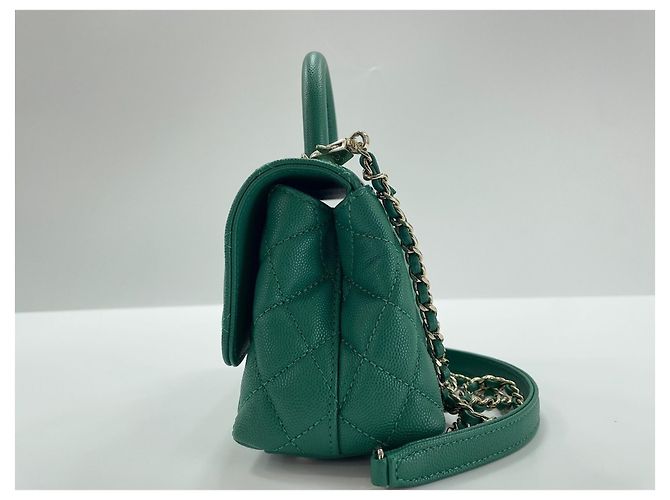 Chanel Coco Handle Schultertasche in Grün - Ansicht 3