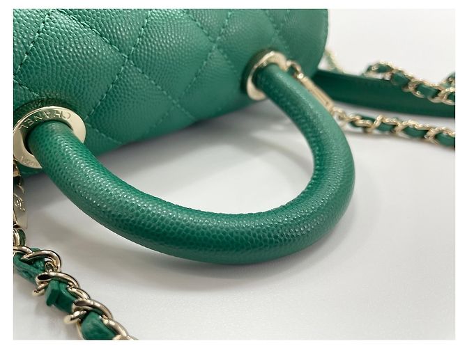 Chanel Coco Handle Schultertasche in Grün - Ansicht 5