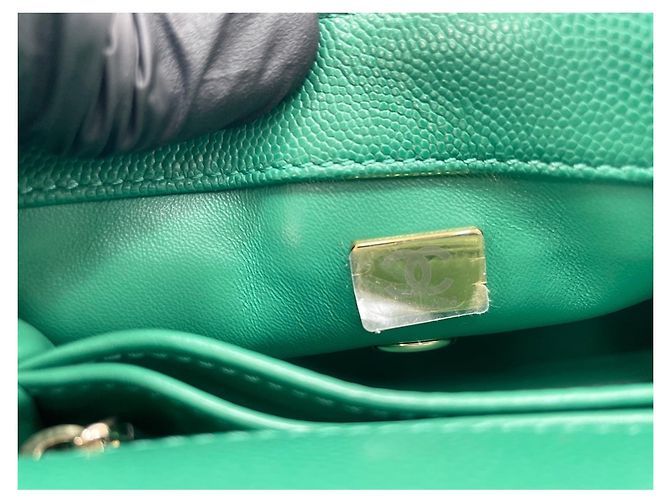 Chanel Coco Handle Schultertasche in Grün - Ansicht 7