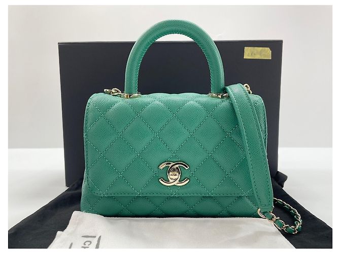 Chanel Coco Handle Schultertasche in Grün - Ansicht 8
