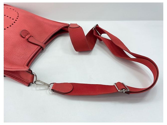 Hermès Borsa a tracolla Hermes Evelyne 3 Rosso - vista 10