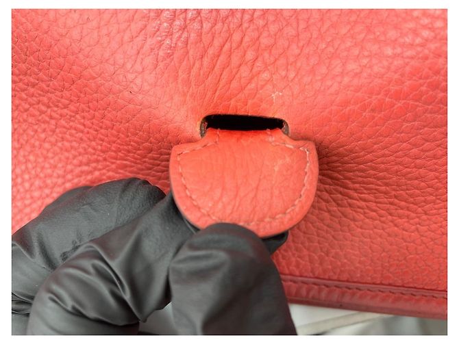 Hermès Borsa a tracolla Hermes Evelyne 3 Rosso - vista 17