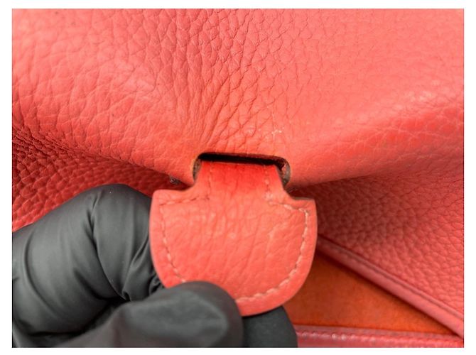 Hermès Borsa a tracolla Hermes Evelyne 3 Rosso - vista 18
