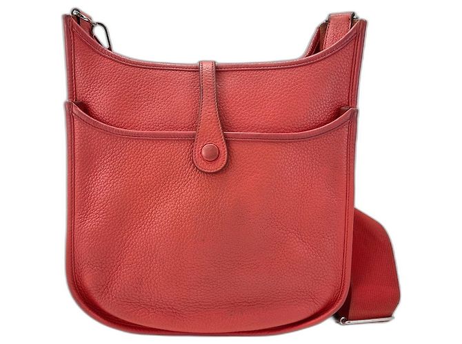 Hermès Borsa a tracolla Hermes Evelyne 3 Rosso - vista 2