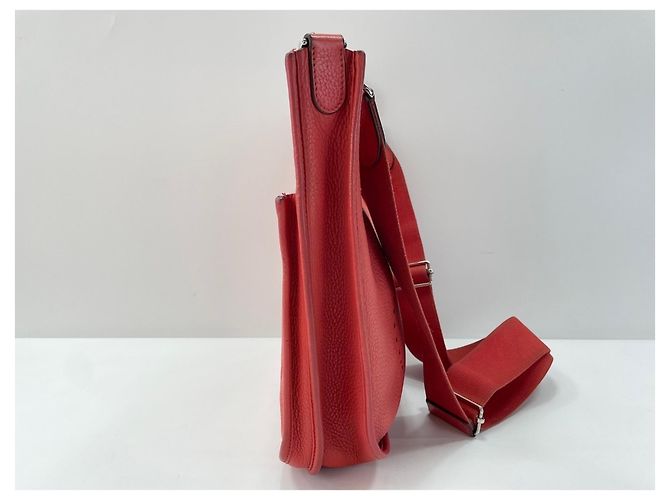 Hermès Borsa a tracolla Hermes Evelyne 3 Rosso - vista 4