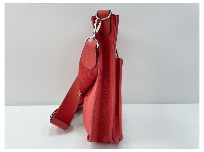 Hermès Borsa a tracolla Hermes Evelyne 3 Rosso - vista 5