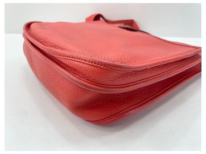 Hermès Borsa a tracolla Hermes Evelyne 3 Rosso - vista 8