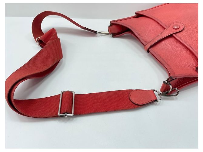 Hermès Borsa a tracolla Hermes Evelyne 3 Rosso - vista 9