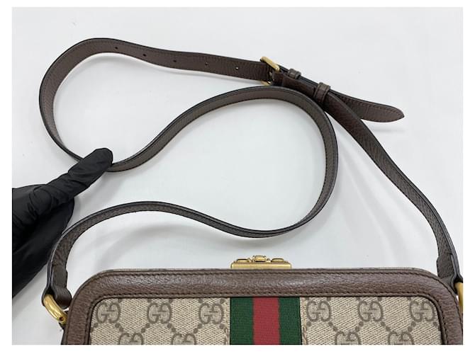 Borsa a tracolla Gucci Ophidia Beige - vista 11