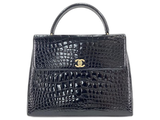 Borsa Chanel in pelle goffrata Nero - vista 2