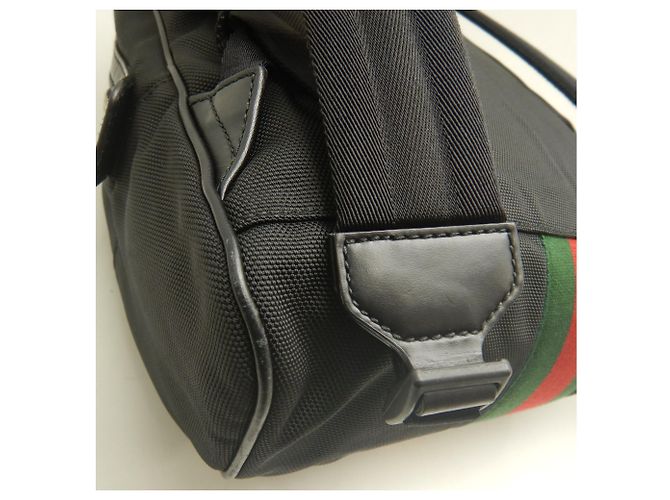 Zaino Gucci Sherry Line in nylon e canvas Nero - vista 13