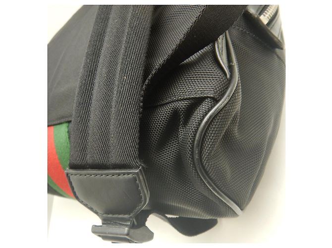 Zaino Gucci Sherry Line in nylon e canvas Nero - vista 14