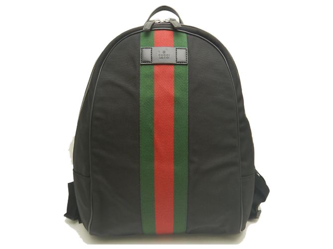 Zaino Gucci Sherry Line in nylon e canvas Nero - vista 2