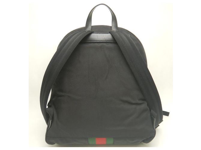 Zaino Gucci Sherry Line in nylon e canvas Nero - vista 4