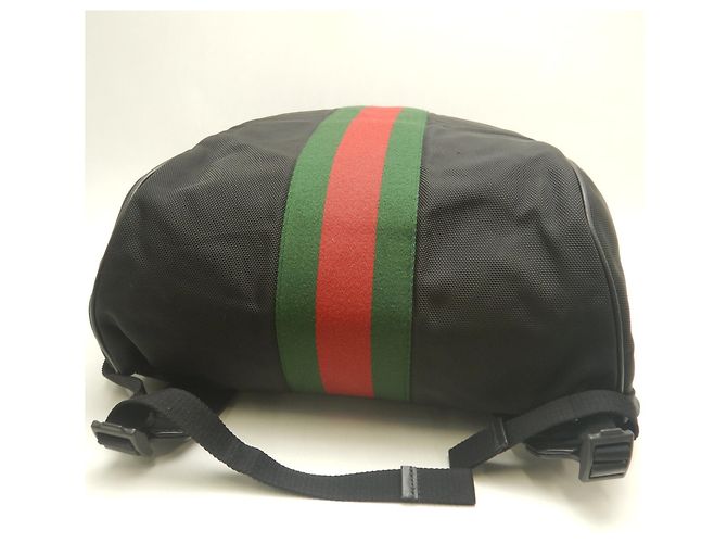 Zaino Gucci Sherry Line in nylon e canvas Nero - vista 6