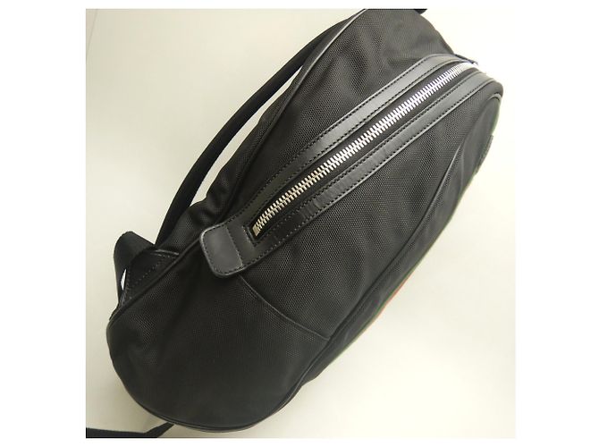 Zaino Gucci Sherry Line in nylon e canvas Nero - vista 7