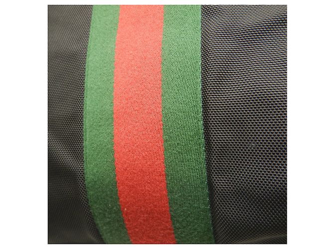 Zaino Gucci Sherry Line in nylon e canvas Nero - vista 9