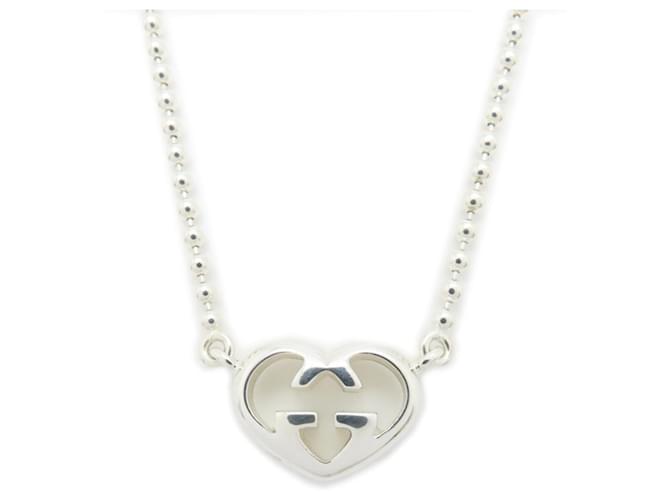 Collana GUCCI Interlocking G Heart Argento - vista 2