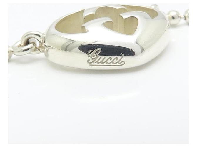 Collana GUCCI Interlocking G Heart Argento - vista 7