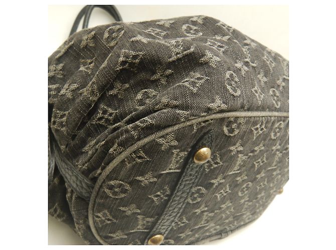 Borsa Tote XL Louis Vuitton Monogram Denim Nero - vista 12