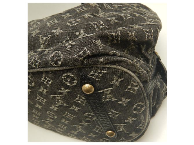 Borsa Tote XL Louis Vuitton Monogram Denim Nero - vista 15