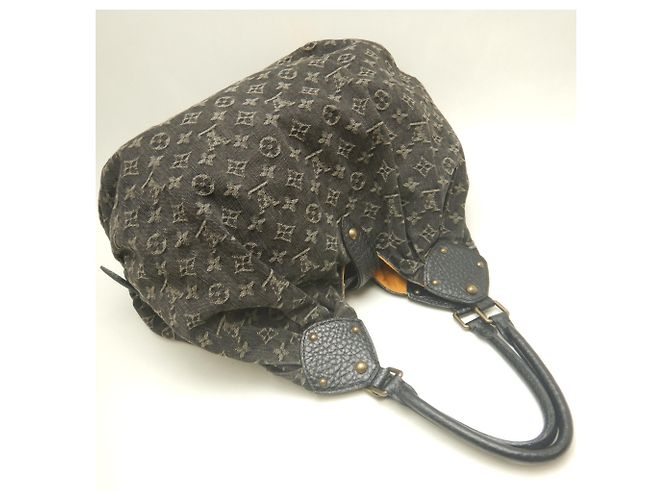 Borsa Tote XL Louis Vuitton Monogram Denim Nero - vista 3
