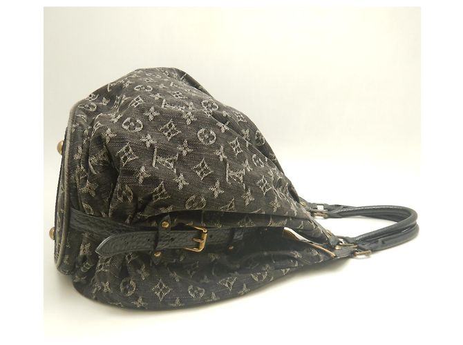 Borsa Tote XL Louis Vuitton Monogram Denim Nero - vista 4