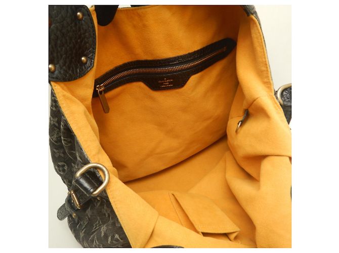 Borsa Tote XL Louis Vuitton Monogram Denim Nero - vista 5