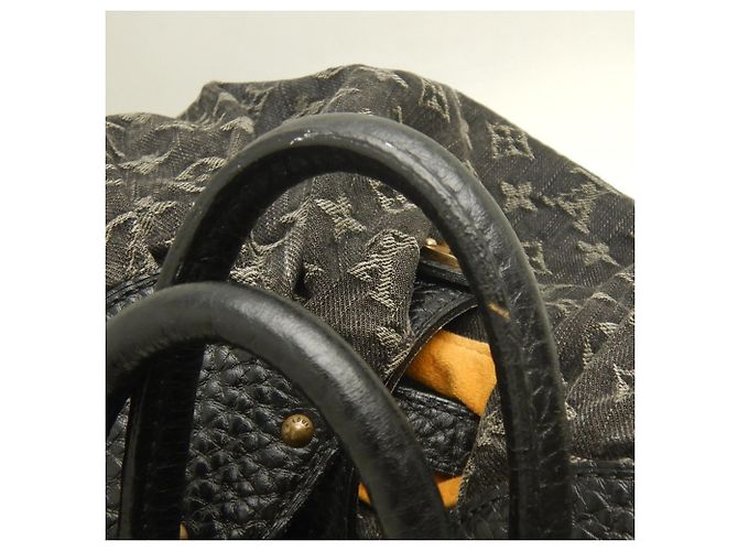 Borsa Tote XL Louis Vuitton Monogram Denim Nero - vista 8