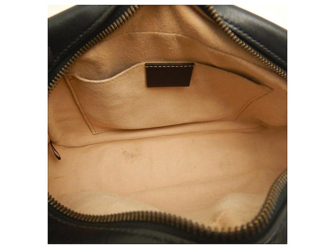 Borsa a tracolla in pelle Gucci GG Marmont Nero - vista 5