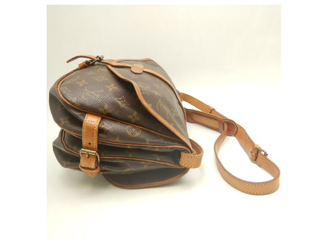 Borsa a tracolla Louis Vuitton Monogram Saumur MM Marrone - vista 4