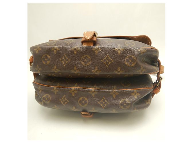 Borsa a tracolla Louis Vuitton Monogram Saumur MM Marrone - vista 5