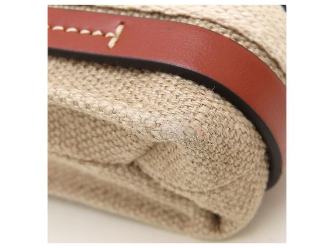 Borsa a tracolla Chloé Woody Nano Tote Marrone Bianco - vista 15