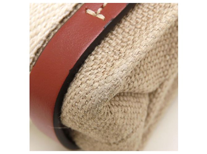 Borsa a tracolla Chloé Woody Nano Tote Marrone Bianco - vista 16
