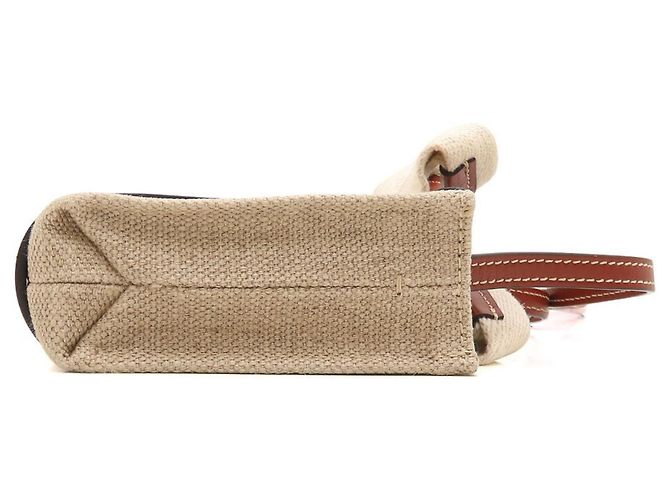 Borsa a tracolla Chloé Woody Nano Tote Marrone Bianco - vista 3