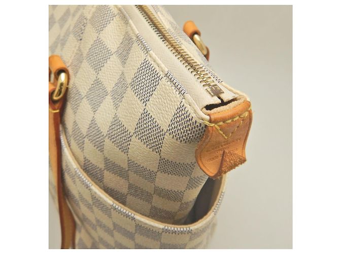 Borsa Tote Louis Vuitton Damier Azur Totally MM Bianco Blu - vista 12