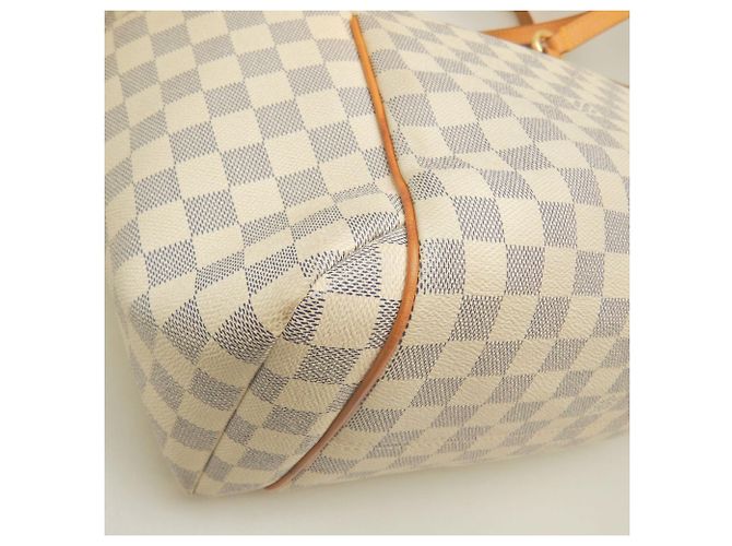 Borsa Tote Louis Vuitton Damier Azur Totally MM Bianco Blu - vista 14