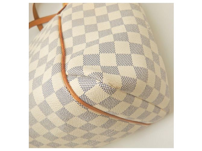 Borsa Tote Louis Vuitton Damier Azur Totally MM Bianco Blu - vista 15