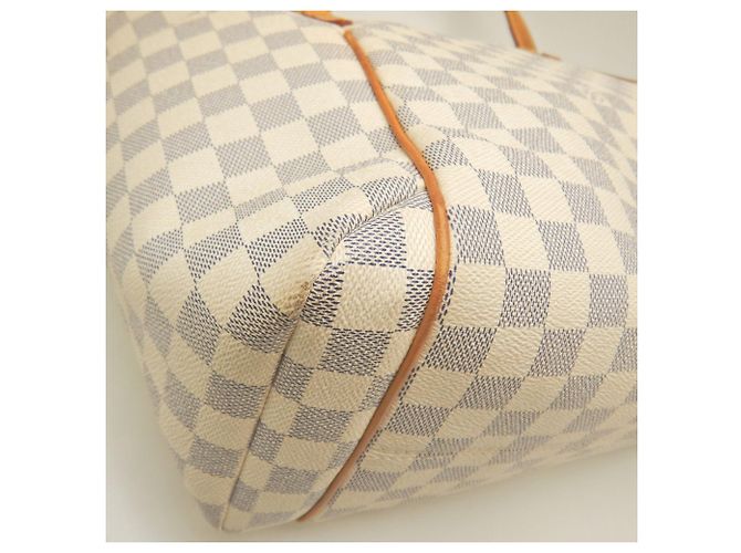 Borsa Tote Louis Vuitton Damier Azur Totally MM Bianco Blu - vista 16