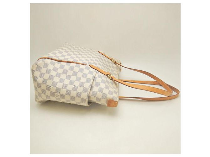 Borsa Tote Louis Vuitton Damier Azur Totally MM Bianco Blu - vista 5