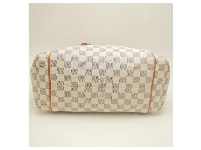 Borsa Tote Louis Vuitton Damier Azur Totally MM Bianco Blu - vista 6