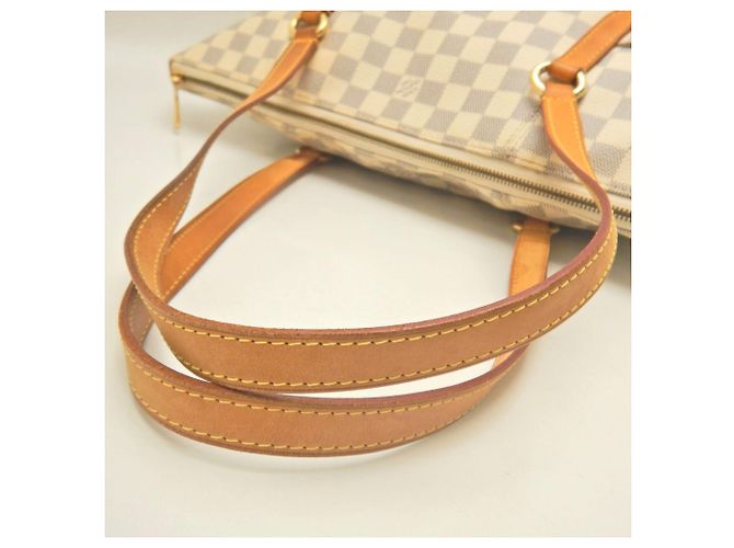 Borsa Tote Louis Vuitton Damier Azur Totally MM Bianco Blu - vista 7