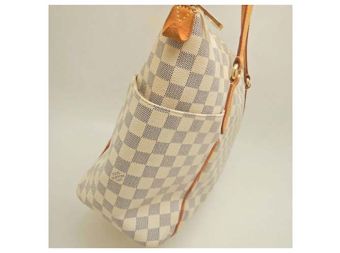 Borsa Tote Louis Vuitton Damier Azur Totally MM Bianco Blu - vista 9